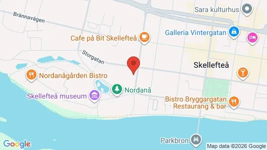Lägenheter att hyra i Skellefteå - kort over placeringen