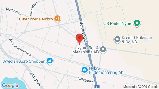 Lägenheter att hyra i Nybro - kort over placeringen