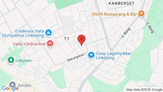Lägenheter att hyra i Linköping - kort over placeringen
