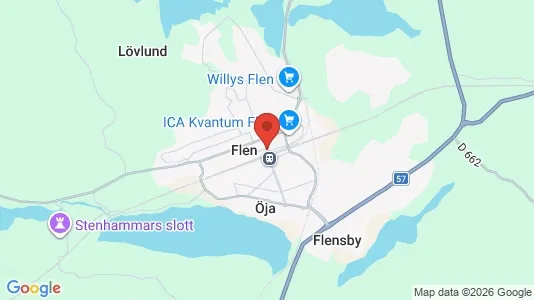 Hus att hyra i Flen - kort over placeringen