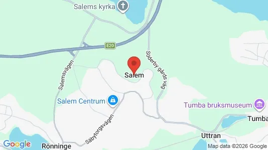 Rum att hyra i Salem - kort over placeringen