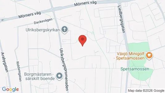 Lägenheter att hyra i Växjö - kort over placeringen