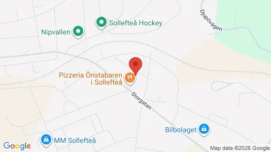 Lägenheter att hyra i Sollefteå - kort over placeringen
