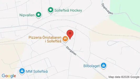 Lägenheter att hyra i Sollefteå - kort over placeringen