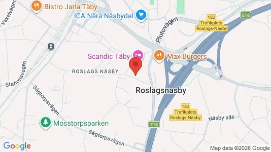 Lägenheter att hyra i Täby - kort over placeringen