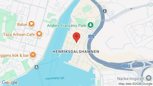 Lägenheter att hyra i Hammarbyhamnen - kort over placeringen