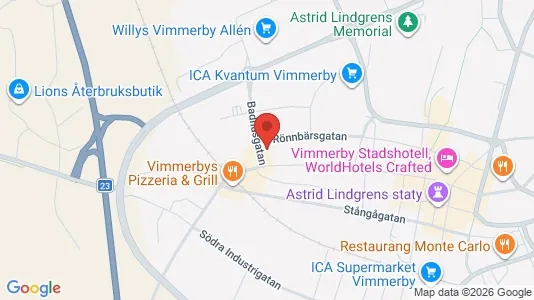 Lägenheter att hyra i Vimmerby - kort over placeringen