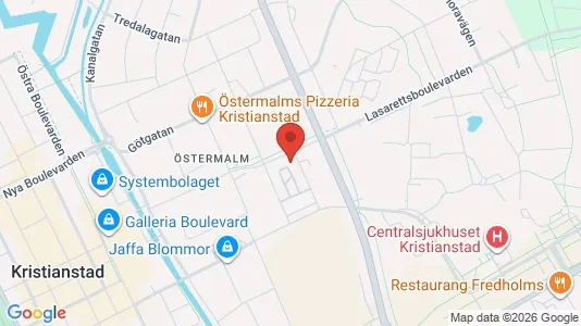 Lägenheter att hyra i Kristianstad - kort over placeringen