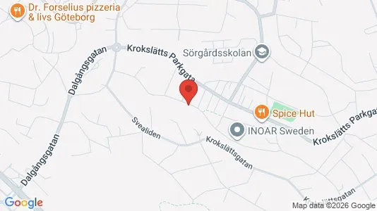 Lägenheter att hyra i Mölndal - kort over placeringen