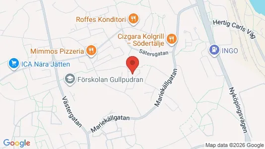 Lägenheter att hyra i Södertälje - kort over placeringen