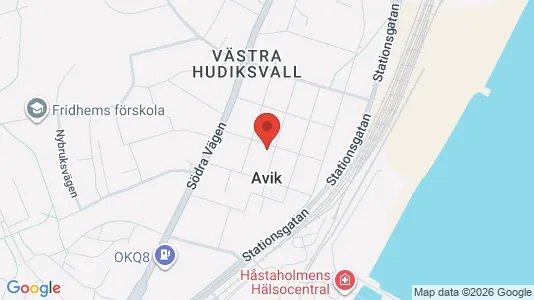 Lägenheter att hyra i Hudiksvall - kort over placeringen