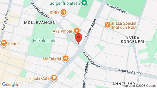 Lägenheter att hyra i Malmö Centrum - kort over placeringen
