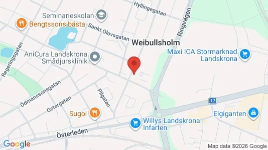 Lägenheter att hyra i Landskrona - kort over placeringen