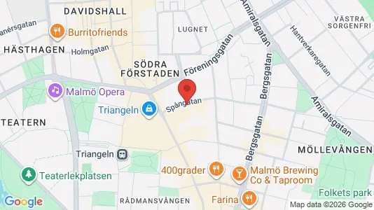 Lägenheter att hyra i Malmö Centrum - kort over placeringen