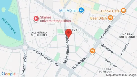 Lägenheter att hyra i Malmö Centrum - kort over placeringen