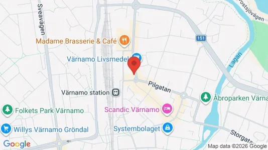 Lägenheter att hyra i Värnamo - kort over placeringen