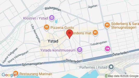 Lägenheter att hyra i Ystad - kort over placeringen