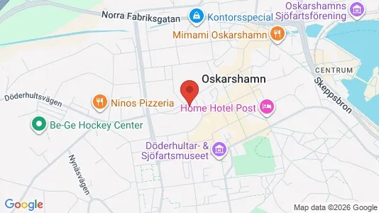 Lägenheter att hyra i Oskarshamn - kort over placeringen