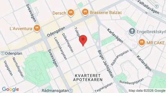 Lägenheter att hyra i Vasastan - kort over placeringen