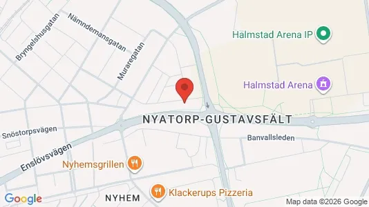 Lägenheter att hyra i Halmstad - kort over placeringen