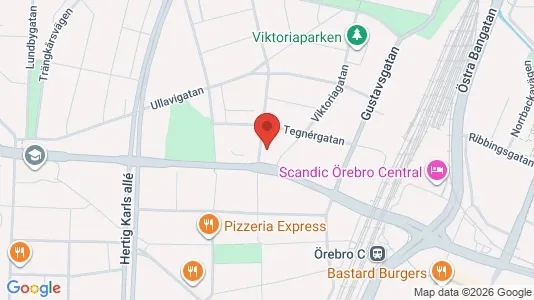 Lägenheter att hyra i Örebro - kort over placeringen