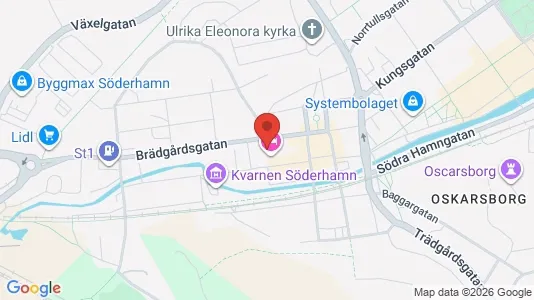 Lägenheter att hyra i Söderhamn - kort over placeringen