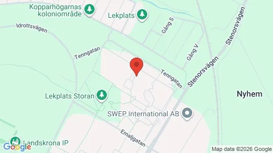 Lägenheter att hyra i Landskrona - kort over placeringen