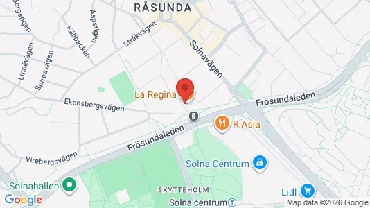 Lägenheter att hyra i Solna - kort over placeringen