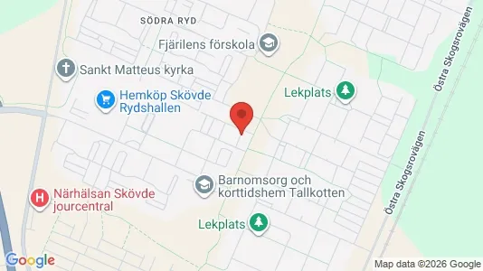 Lägenheter att hyra i Skövde - kort over placeringen