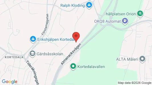 Lägenheter att hyra i Göteborg Östra - kort over placeringen