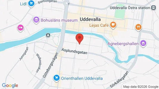 Lägenheter att hyra i Uddevalla - kort over placeringen