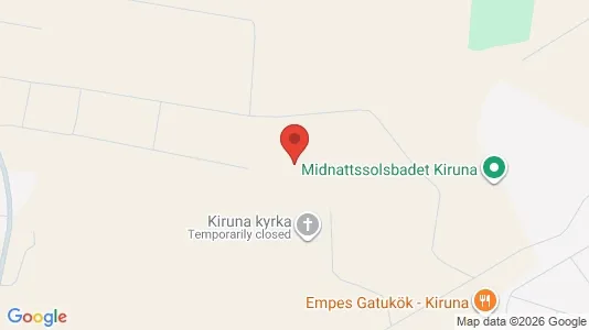 Lägenheter att hyra i Kiruna - kort over placeringen