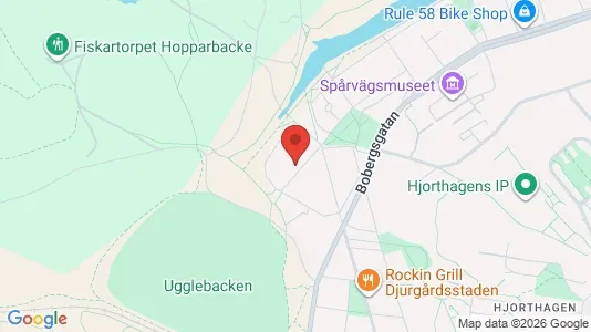 Lägenheter att hyra i Gärdet/Djurgården - kort over placeringen