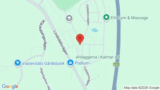 Lägenheter att hyra i Kalmar - kort over placeringen