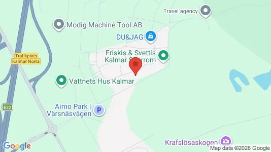 Lägenheter att hyra i Kalmar - kort over placeringen