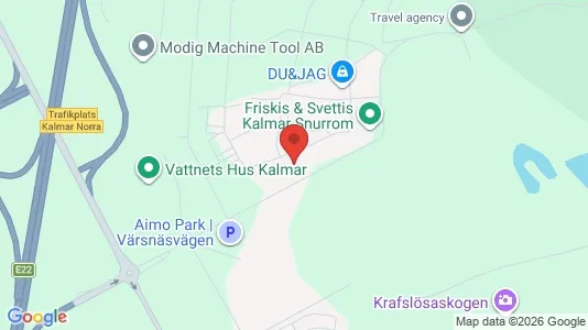 Lägenheter att hyra i Kalmar - kort over placeringen
