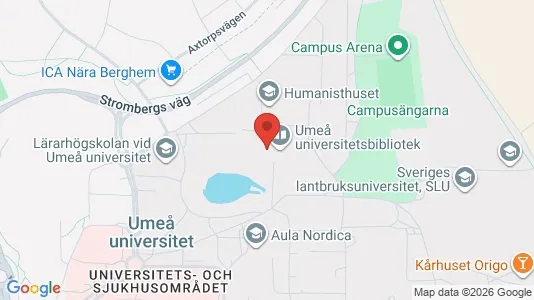 Lägenheter att hyra i Umeå - kort over placeringen