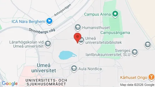 Lägenheter att hyra i Umeå - kort over placeringen