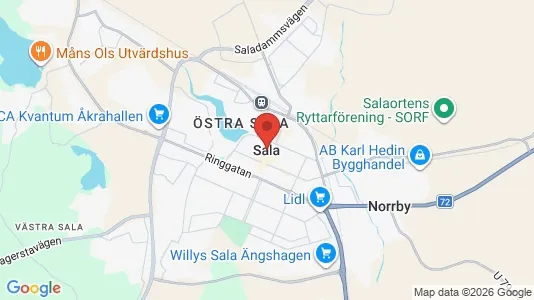 Lägenheter att hyra i Sala - kort over placeringen