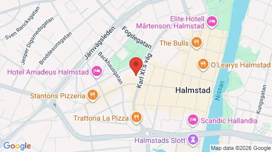 Lägenheter att hyra i Halmstad - kort over placeringen