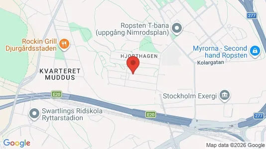 Lägenheter att hyra i Gärdet/Djurgården - kort over placeringen