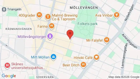 Lägenheter att hyra i Malmö Centrum - kort over placeringen