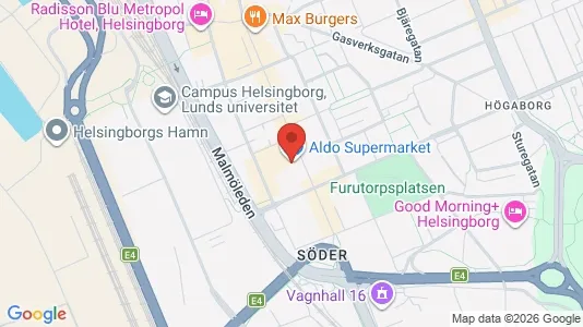 Lägenheter att hyra i Helsingborg - kort over placeringen