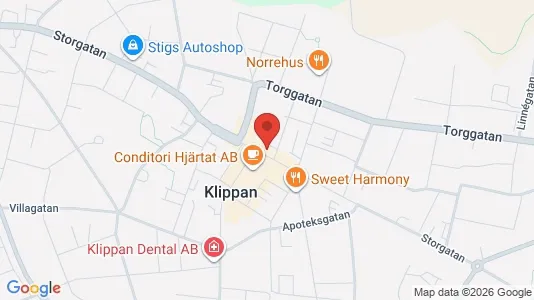 Lägenheter att hyra i Klippan - kort over placeringen