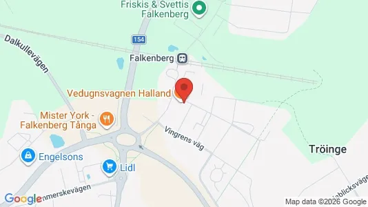 Lägenheter att hyra i Falkenberg - kort over placeringen