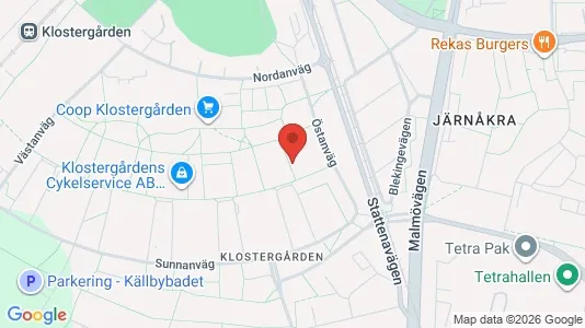 Lägenheter att hyra i Lund - kort over placeringen