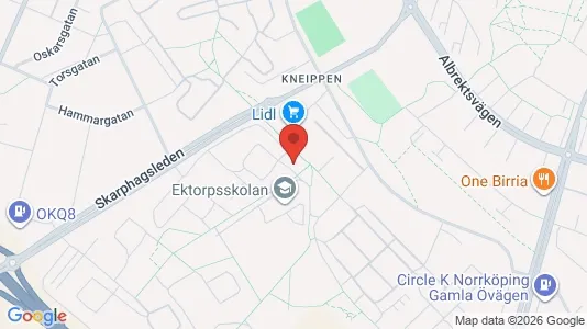 Lägenheter att hyra i Norrköping - kort over placeringen