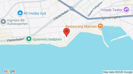 Lägenheter att hyra i Ystad - kort over placeringen