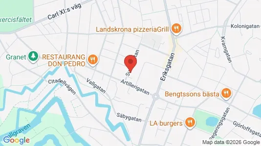 Lägenheter att hyra i Landskrona - kort over placeringen