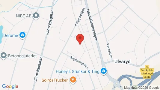 Lägenheter att hyra i Markaryd - kort over placeringen